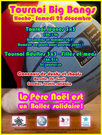 Le Père Noël est un baller Solidaire – le samedi 22 décembre au Gymnase Hoche de Grenoble